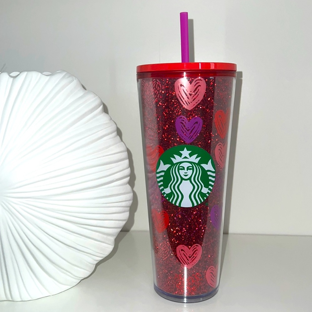 Starbucks 2022 valentine glitter tumbler 24oz